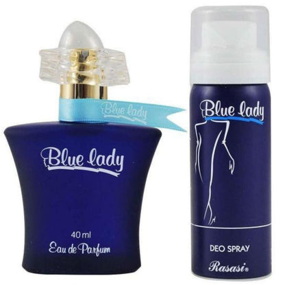 Rasasi Blue Lady For Women EDP 40ml With Free Inside (Deodorant)